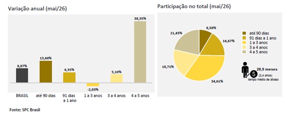 Inadimplência bate novo recorde e atinge 75,06 milhões de consumidores em maio, aponta CNDL e SPC Brasil